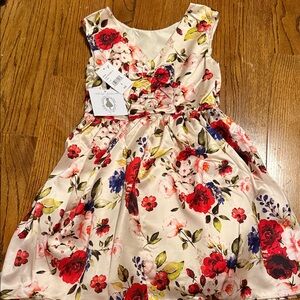 Floral Kids Dress - Red, Blue, Yellow